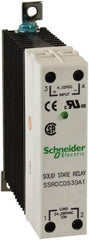 Schneider Electric - 4-32 VDC, Solid State Screw General Purpose Relay - 30 Amp at 280 VAC, SPST, 22.5mm Wide x 98.8mm High x 97.7mm Deep - Exact Tool & Supply