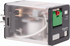 Schneider Electric - 3 at 60 Hz VA Power Rating, Octal Electromechanical Plug-in General Purpose Relay - 10 Amp at 277 VAC & 30 VDC, DPDT, 24 VAC, 35mm Wide x 56mm High x 35.4mm Deep - Exact Tool & Supply
