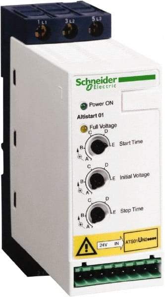 Schneider Electric - 9 Amp, 120 Coil VAC, 50/60 Hz, IEC Motor Starter - 3 Phase Hp: 5 - Exact Tool & Supply