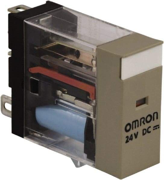 Schneider Electric - Electromechanical Plug-in General Purpose Relay - 10 Amp at 24 VDC, SPDT, 24 VDC - Exact Tool & Supply