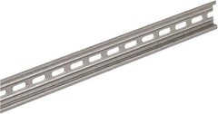 Square D - 2m Long x 0.3 Inch Wide x 1.38 Inch High x Steel DIN Rail - 0.04 Inch Thick - Exact Tool & Supply