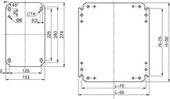 Schneider Electric - Electrical Enclosure Steel Mounting Plate - For Use with 400 (H) x 400 (W) Floor Standing Enclosure, RoHS Compliant, Includes Mounting Hardware & Mounting Plate - Exact Tool & Supply