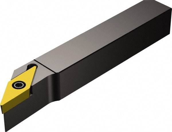 Sandvik Coromant - QS-SVJB, Right Hand Cut, -3° Lead Angle, 5/8" Shank Height x 5/8" Shank Width, Neutral Rake Indexable Turning Toolholder - 2.7559" OAL, VBMT 16 04 08 Insert Compatibility, Series CoroTurn 107 - Exact Tool & Supply