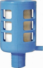 Parker - 1/2 NPT Air Compressor Exhaust Filter - 3 CFM, 15 psi, 2" Diam x 3.7" High, Use with Welch Pump Models #1400, 1405, 8907 - Exact Tool & Supply