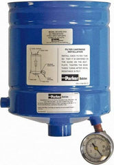 Parker - 1 NPT Air Compressor Exhaust Filter - 20 CFM, 15 psi, 7.4" Diam x 8.8" High, Use with Welch Pump Models #1397 - Exact Tool & Supply