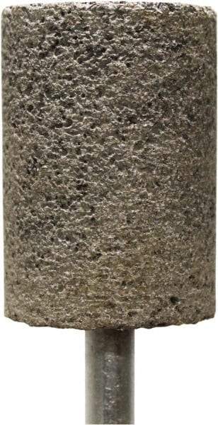 Tru-Maxx - 1" Head Diam x 1" Thickness, W221, Cylinder End, Zirconia Alumina Mounted Point - Brown, Coarse Grade, 30 Grit, 19,120 RPM - Exact Tool & Supply