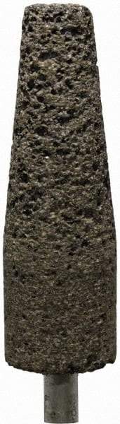 Tru-Maxx - 1" Head Diam x 2-3/4" Thickness, A3, Tree End, Zirconia Alumina Mounted Point - Brown, Coarse Grade, 24 Grit, 16,100 RPM - Exact Tool & Supply