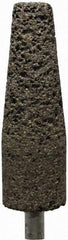 Tru-Maxx - 1" Head Diam x 2-3/4" Thickness, A3, Tree End, Zirconia Alumina Mounted Point - Brown, Coarse Grade, 24 Grit, 16,100 RPM - Exact Tool & Supply