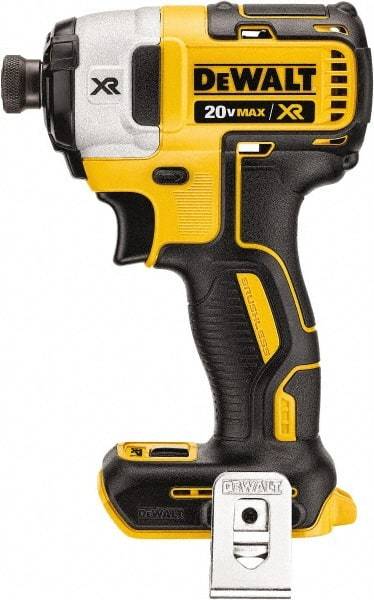 DeWALT - 20 Volt, 1/4" Drive, 20, 125, 152 Ft/Lb Torque, Cordless Impact Driver - 1000, 2800, 3250 RPM, Lithium-Ion, Bare Tool - Exact Tool & Supply