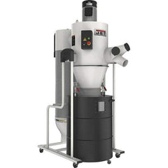 Jet - 1µm, 230 Volt Portable Dust Collector with Filter - 30-7/16" Long x 57" Deep x 88" High, 4" Connection Diam, 5,609' per min Air Flow - Exact Tool & Supply