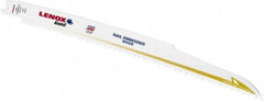 Lenox - 6" Long x 3/4" Thick, Bi-Metal Reciprocating Saw Blade - Tapered Profile, 6 TPI, Toothed Edge, Universal Shank - Exact Tool & Supply
