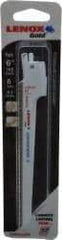 Lenox - 6" Long x 7/16" Thick, Bi-Metal Reciprocating Saw Blade - Tapered Profile, 6 TPI, Toothed Edge, Universal Shank - Exact Tool & Supply