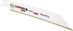 Lenox - 6" Long x 3/4" Thick, Bi-Metal Reciprocating Saw Blade - Tapered Profile, 14 TPI, Toothed Edge, Universal Shank - Exact Tool & Supply