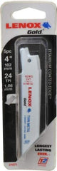 Lenox - 4" Long x 3/4" Thick, Bi-Metal Reciprocating Saw Blade - Tapered Profile, 24 TPI, Toothed Edge, Universal Shank - Exact Tool & Supply
