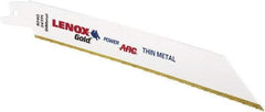 Lenox - 6" Long x 3/4" Thick, Bi-Metal Reciprocating Saw Blade - Tapered Profile, 24 TPI, Toothed Edge, Universal Shank - Exact Tool & Supply