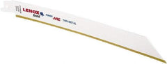 Lenox - 8" Long x 3/4" Thick, Bi-Metal Reciprocating Saw Blade - Tapered Profile, 24 TPI, Toothed Edge, Universal Shank - Exact Tool & Supply