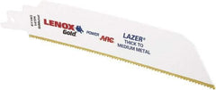 Lenox - 6" Long x 1" Thick, Bi-Metal Reciprocating Saw Blade - Tapered Profile, 14 TPI, Toothed Edge, Universal Shank - Exact Tool & Supply