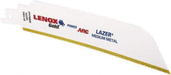 Lenox - 6" Long x 1" Thick, Bi-Metal Reciprocating Saw Blade - Tapered Profile, 18 TPI, Toothed Edge, Universal Shank - Exact Tool & Supply
