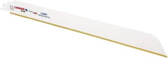 Lenox - 12" Long x 1" Thick, Bi-Metal Reciprocating Saw Blade - Tapered Profile, 18 TPI, Toothed Edge, Universal Shank - Exact Tool & Supply