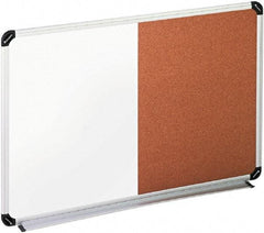UNIVERSAL - 24" High x 36" Wide Cork/Melamine Dry Erase Board - Aluminum/Plastic Frame, 42-1/4" Deep, Includes Accessory Tray/Rail & Mounting Kit - Exact Tool & Supply