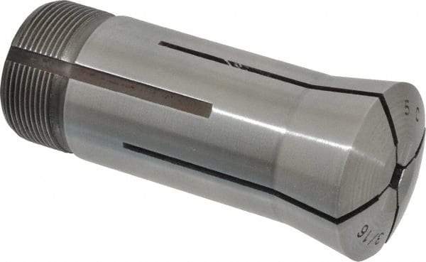 Lyndex - 3/16 Inch 5C Square Collet - 1.041-24 Internal Thread Size, Steel, 0.008 Inch TIR - Exact Tool & Supply