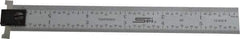 SPI - 6" Long, 1/64, 1/32, 1/16, 1/8" Graduation, Tool Steel Rule - 4R Graduation Style, 3/4" Wide, Silver, Satin Chrome Finish - Exact Tool & Supply