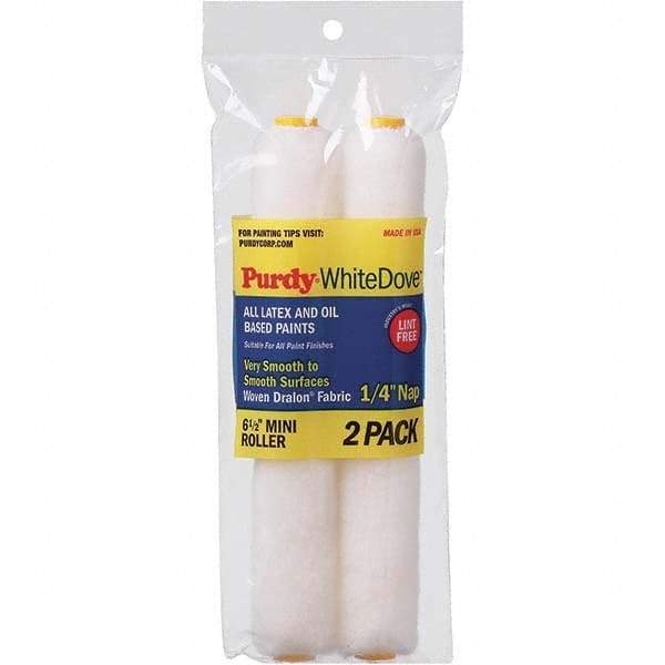 Purdy - 1/4" Nap, 6-1/2" Wide Paint Roller Cover - Smooth to Semi-Smooth Texture, Dralon - Exact Tool & Supply