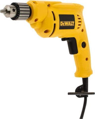 DeWALT - 3/8" Keyed Chuck, 2,800 RPM, Pistol Grip Handle Electric Drill - 7 Amps, 120 Volts, Reversible - Exact Tool & Supply