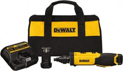 DeWALT - 8 Volts, Lithium-Ion Battery, Inline Cordless Screwdriver - 430 RPM, 40 Inch/Lbs. Torque - Exact Tool & Supply