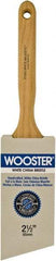 Wooster Brush - 2-1/2" Angled Hog Sash Brush - 3-3/16" Bristle Length, 7-7/8" Maple Fluted Handle - Exact Tool & Supply