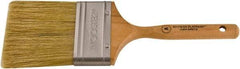 Wooster Brush - 3" Flat Hog Varnish Brush - 3-3/16" Bristle Length, 5-1/2" Maple Dowel Handle - Exact Tool & Supply