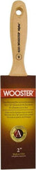 Wooster Brush - 2" Flat Synthetic Varnish Brush - 2-11/16" Bristle Length, 6-1/2" Maple Beavertail Handle - Exact Tool & Supply