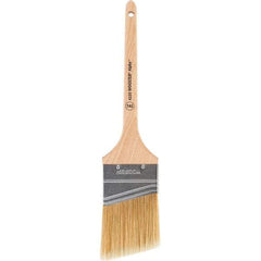 Wooster Brush - 2-1/2" Angled Synthetic Sash Brush - 2-11/16" Bristle Length, 8" Maple Rattail Handle - Exact Tool & Supply