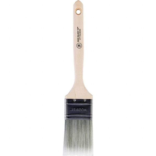 Wooster Brush - 2" Flat Synthetic Sash Brush - 2-11/16" Bristle Length, 7-3/4" Wood Fluted Handle - Exact Tool & Supply