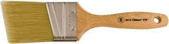 Wooster Brush - 2-1/2" Angled Synthetic Varnish Brush - 2-15/16" Bristle Length, 5-7/8" Maple Beavertail Handle - Exact Tool & Supply