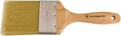 Wooster Brush - 3" Flat Synthetic Wall Brush - 3-7/16" Bristle Length, 6-1/4" Maple Beavertail Handle - Exact Tool & Supply