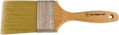 Wooster Brush - 3" Flat Synthetic Varnish Brush - 3-3/16" Bristle Length, 6-1/2" Maple Beavertail Handle - Exact Tool & Supply
