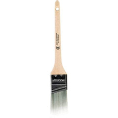 Wooster Brush - 1-1/2" Angled Synthetic Sash Brush - 2-3/16" Bristle Length, 7-1/4" Wood Rattail Handle - Exact Tool & Supply