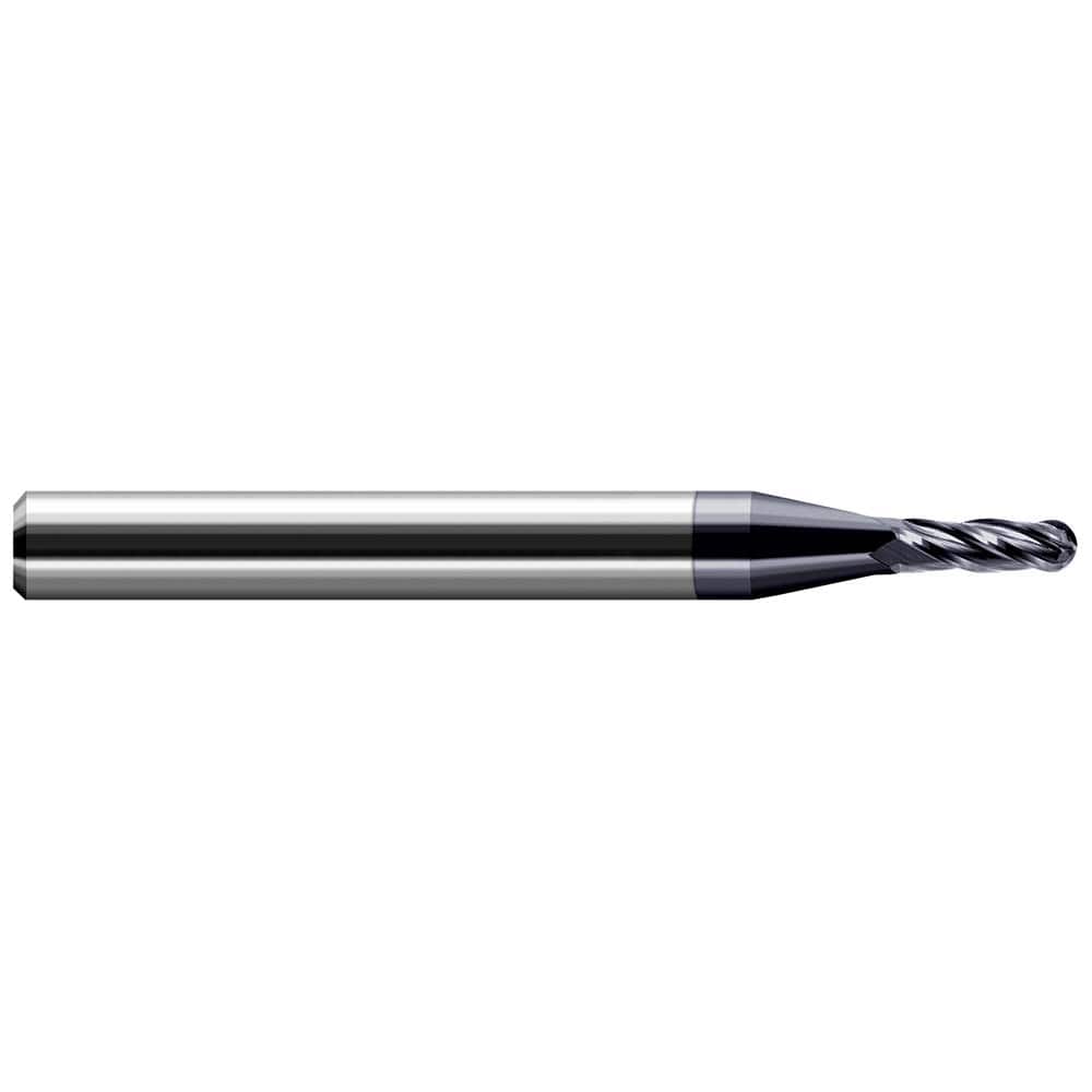 Harvey Tool - 0.05" Diam, 0.15" LOC, 4 Flute Solid Carbide Ball End Mill - Exact Tool & Supply