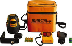 Johnson Level & Tool - 1 Beam 200' (Interior) 300' (Exterior) Max Range Self Leveling Line Laser - Red Beam, 1/8" at 50' Accuracy, 3-3/4" Long, Battery Included - Exact Tool & Supply