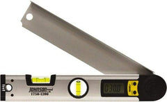 Johnson Level & Tool - 225° Measuring Range, Digital Protractor - 0.1° Resolution, 12 Inch Long Blade, Accuracy Up to 0.3°, CR2032 Lithium Battery Not Included - Exact Tool & Supply