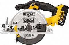 DeWALT - 20 Volt, 6-1/2" Blade, Cordless Circular Saw - 5,000 RPM, 1 Lithium-Ion Battery Included - Exact Tool & Supply