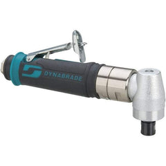 Dynabrade - 1/4" Collet, Angle Handle, Air Angle Die Grinder - 3,200 RPM, Rear Exhaust, 26 CFM, 0.4 hp, 90 psi, 1/4 NPT Inlet - Exact Tool & Supply
