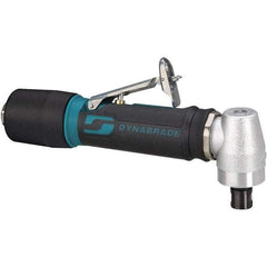 Dynabrade - 1/4" Collet, Angle Handle, Air Angle Die Grinder - 12,000 RPM, Rear Exhaust, 23 CFM, 0.4 hp, 90 psi, 1/4 NPT Inlet - Exact Tool & Supply