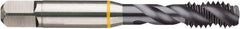 Guhring - #10-24 UNC 2B/3B Modified Bottoming Spiral Flute Tap - Cobalt, TiCN Finish, 2.382" OAL, Right Hand Flute, Right Hand Thread, H5, Series 4408 - Exact Tool & Supply