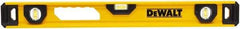 DeWALT - 48" Long 3 Vial I-Beam Level - Aluminum, Yellow - Exact Tool & Supply