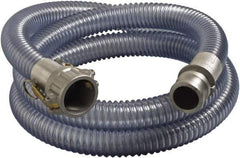 Alliance Hose & Rubber - 1-1/2" Inside x 1.88" Outside Diam, Food & Beverage Hose - 4" Bend Radius, Clear, 20' Long, 50 Max psi, 29 Vacuum Rating - Exact Tool & Supply