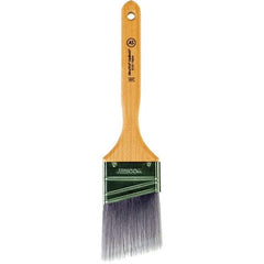 Wooster Brush - 2-1/2" Angled Synthetic Sash Brush - 2-15/16" Bristle Length, 7.77" Maple Fluted Handle - Exact Tool & Supply