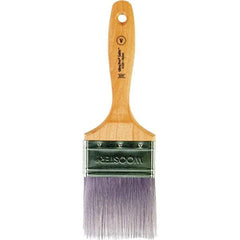 Wooster Brush - 3" Flat Synthetic Varnish Brush - 3-3/16" Bristle Length, 6-1/2" Maple Beavertail Handle - Exact Tool & Supply
