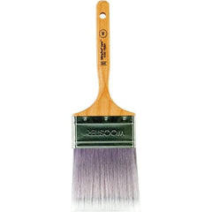 Wooster Brush - 3" Flat Synthetic Varnish Brush - 3-3/16" Bristle Length, 6-1/4" Maple Dowel Handle - Exact Tool & Supply